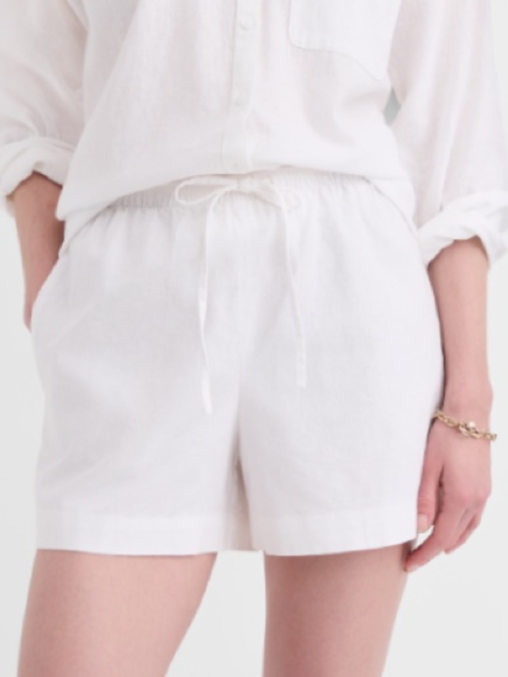 Caslon- linen white shorts